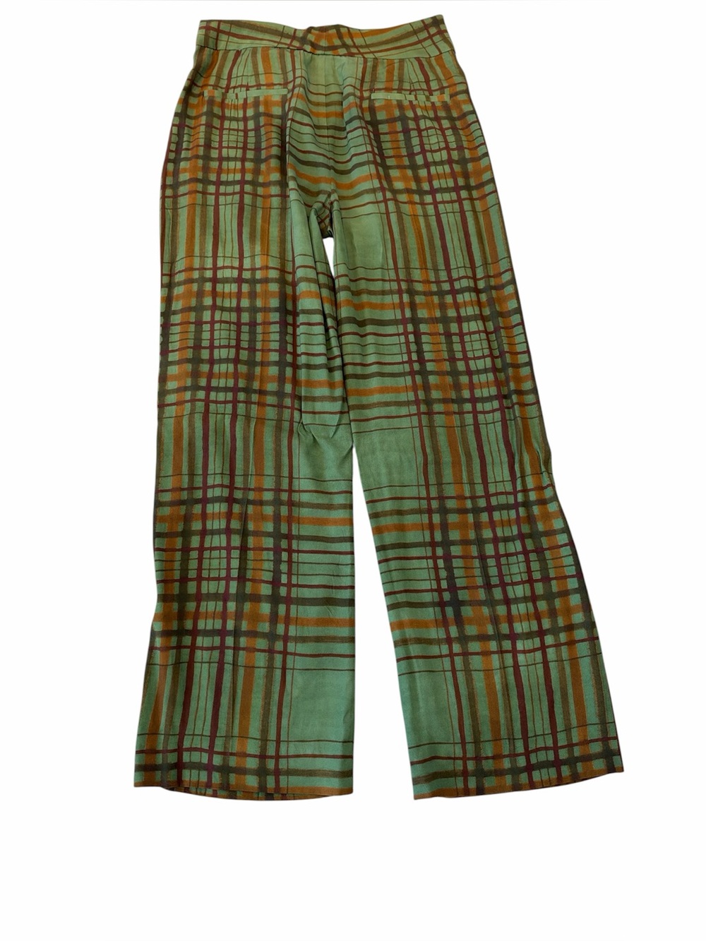 ZARA ZW COLLECTION PLAID CHECK TROUSERS IN GREEN - Picture 7 of 11